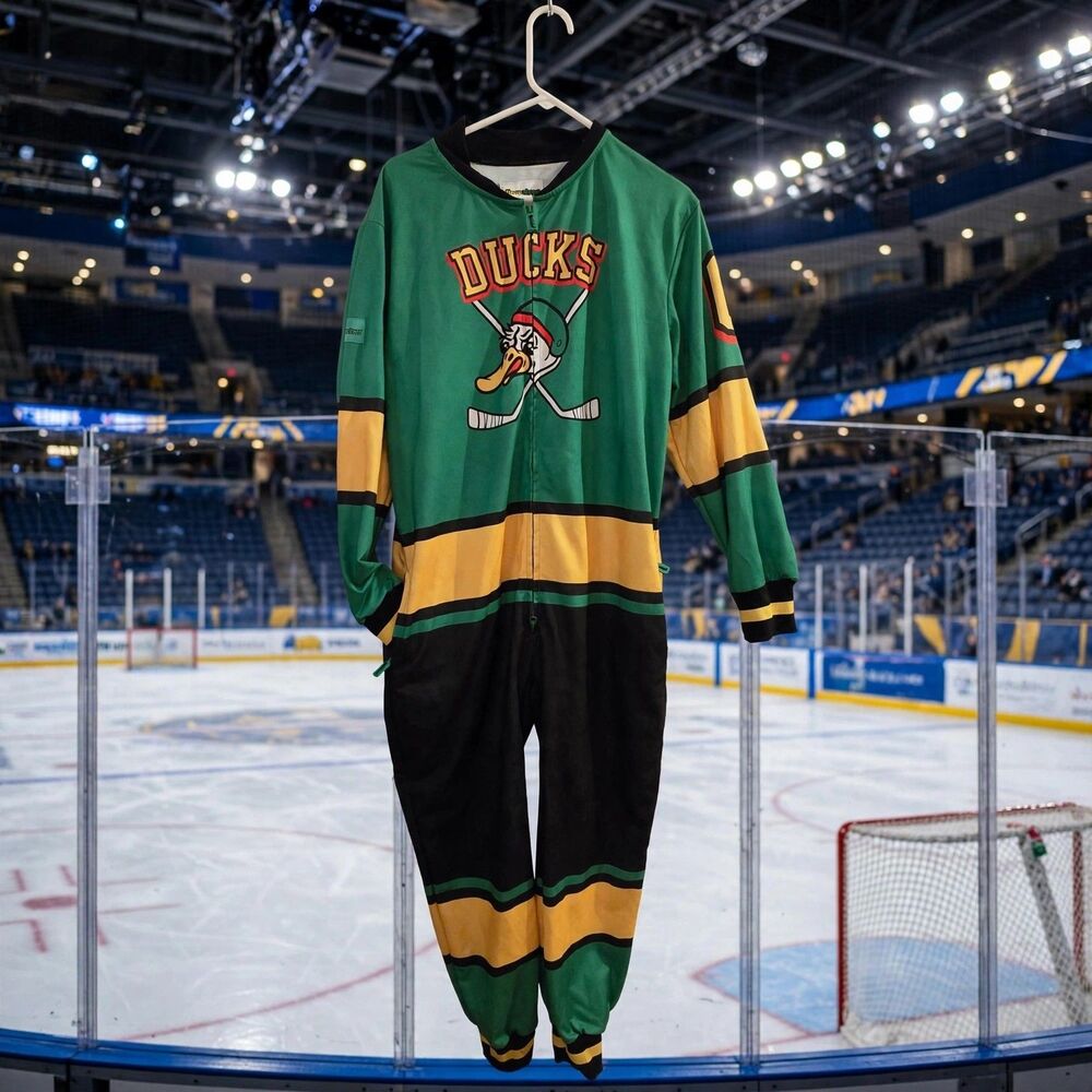 Tipsy Elves Mighty Ducks Halloween Hockey Costume Jumpsuit Adult Medium C215